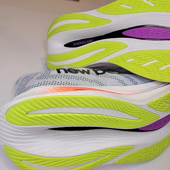 New Balance Men's Running Shoes - White and Neon - Picture 14 of 15